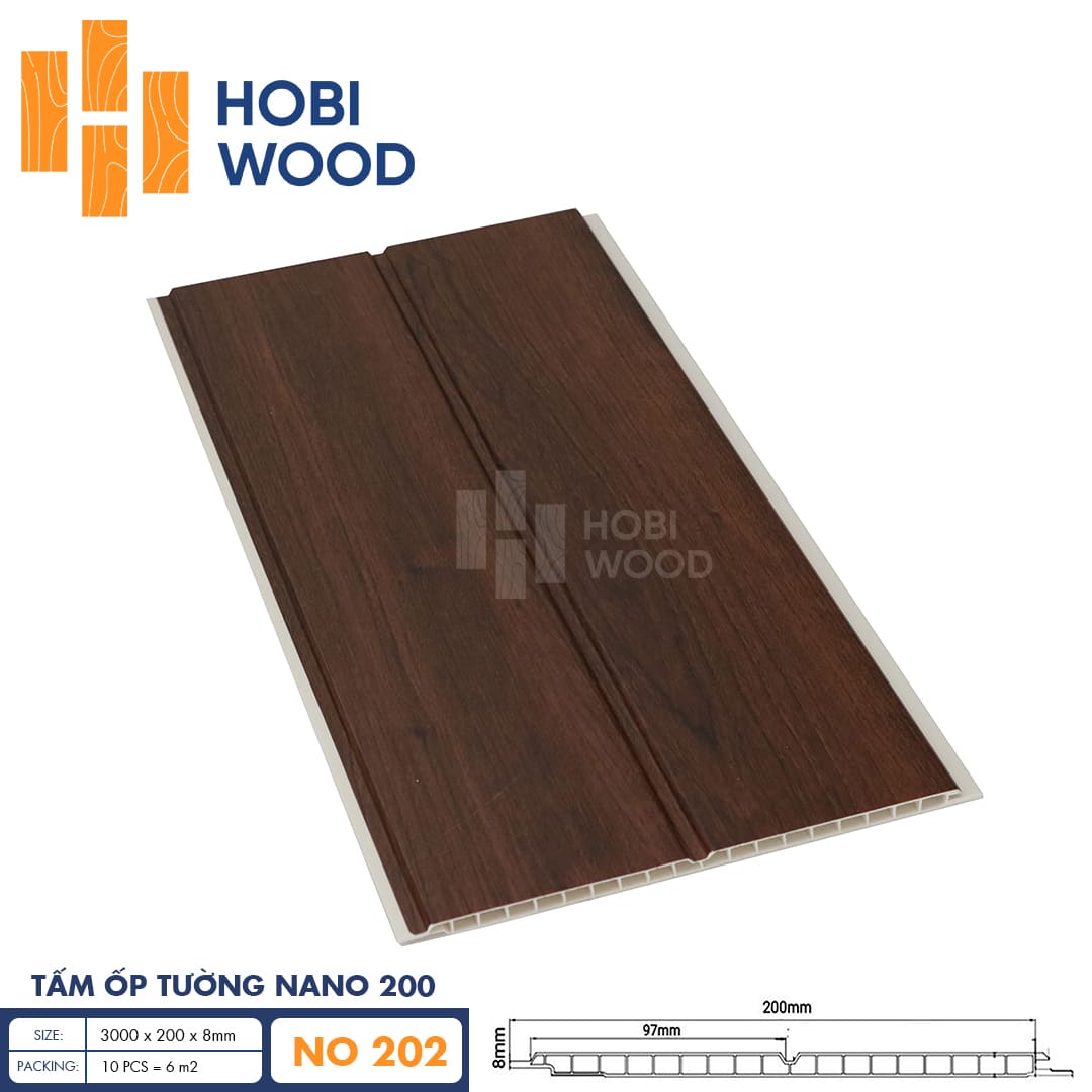Tấm ốp Nano HobiWood NO202