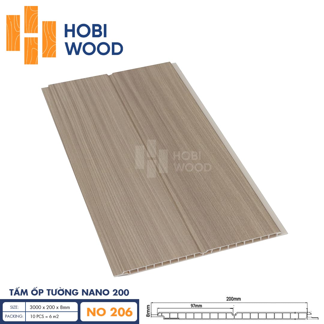 Tấm ốp Nano HobiWood NO206