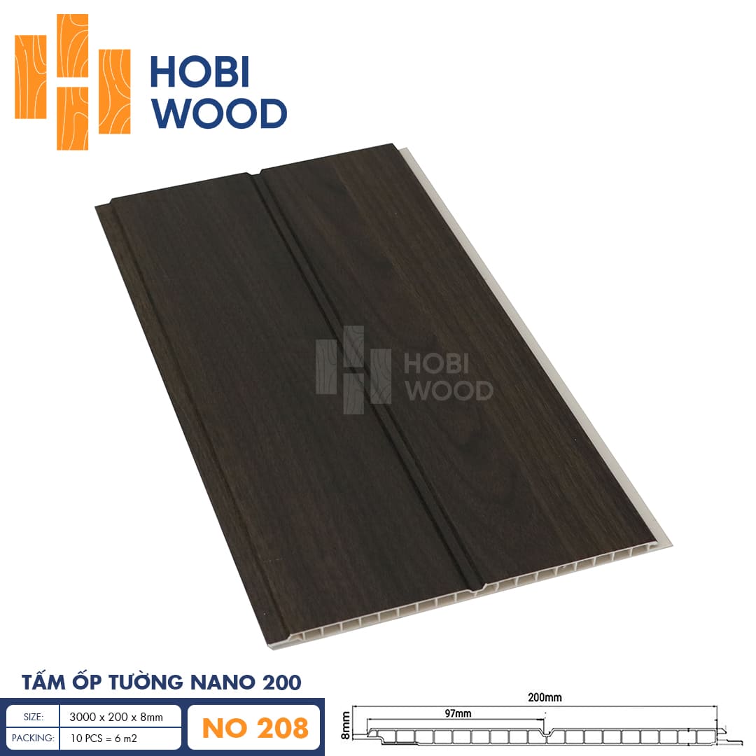 Tấm ốp Nano HobiWood NO208