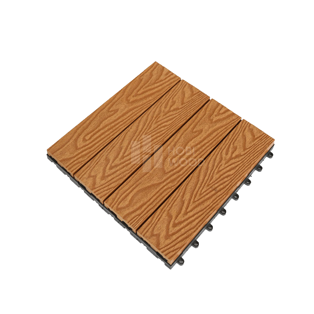 Vỉ gỗ nhựa HobiWood vân 3D (Vibrant Yellow)
