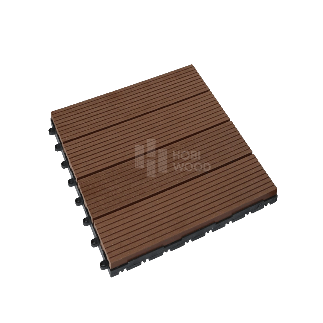 Vỉ gỗ nhựa HobiWood vân sọc (Oak Brown)