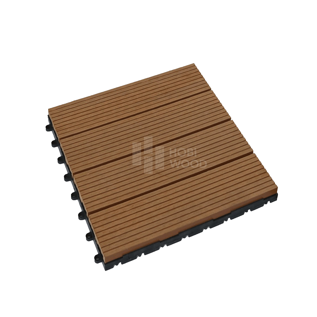 Vỉ gỗ nhựa HobiWood vân sọc (Vibrant Yellow)