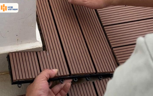 Lắp đặt vỉ gỗ nhựa Hobiwood đơn giản, dễ làm