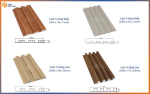 Các loại tấm ốp lam sóng Hobiwood