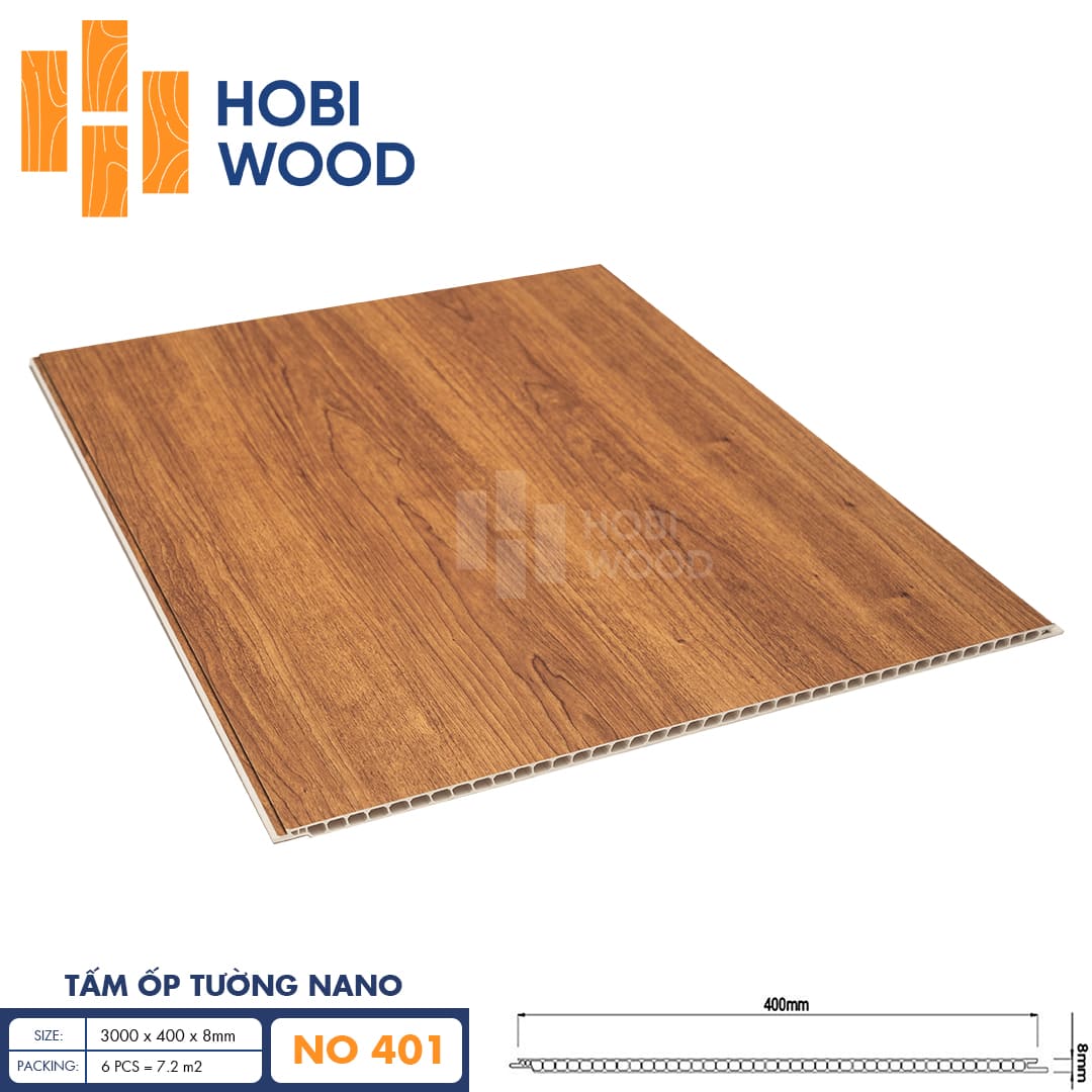 Tấm ốp nano HobiWood 400 NO401