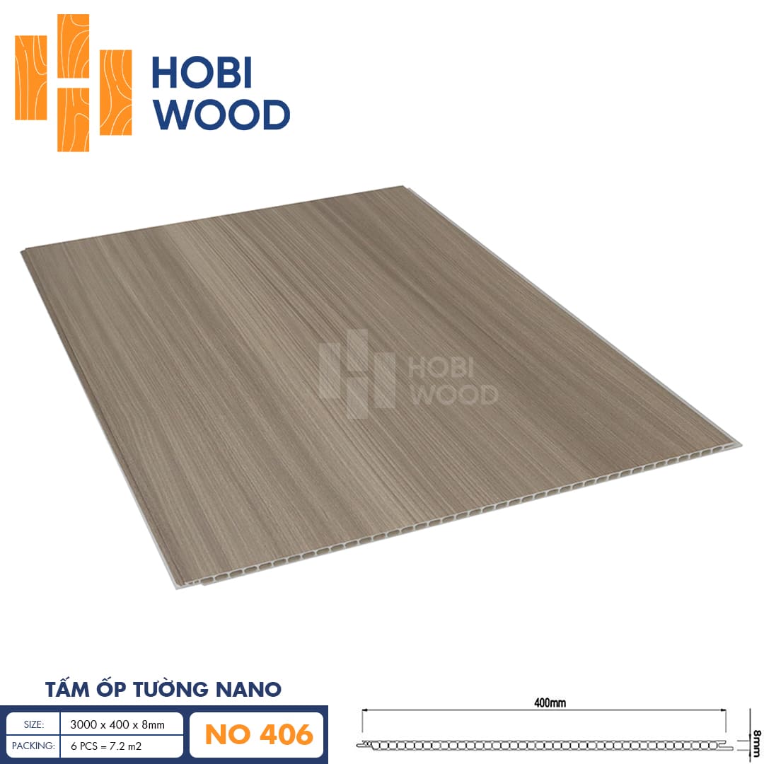 Tấm ốp nano HobiWood 400 NO406