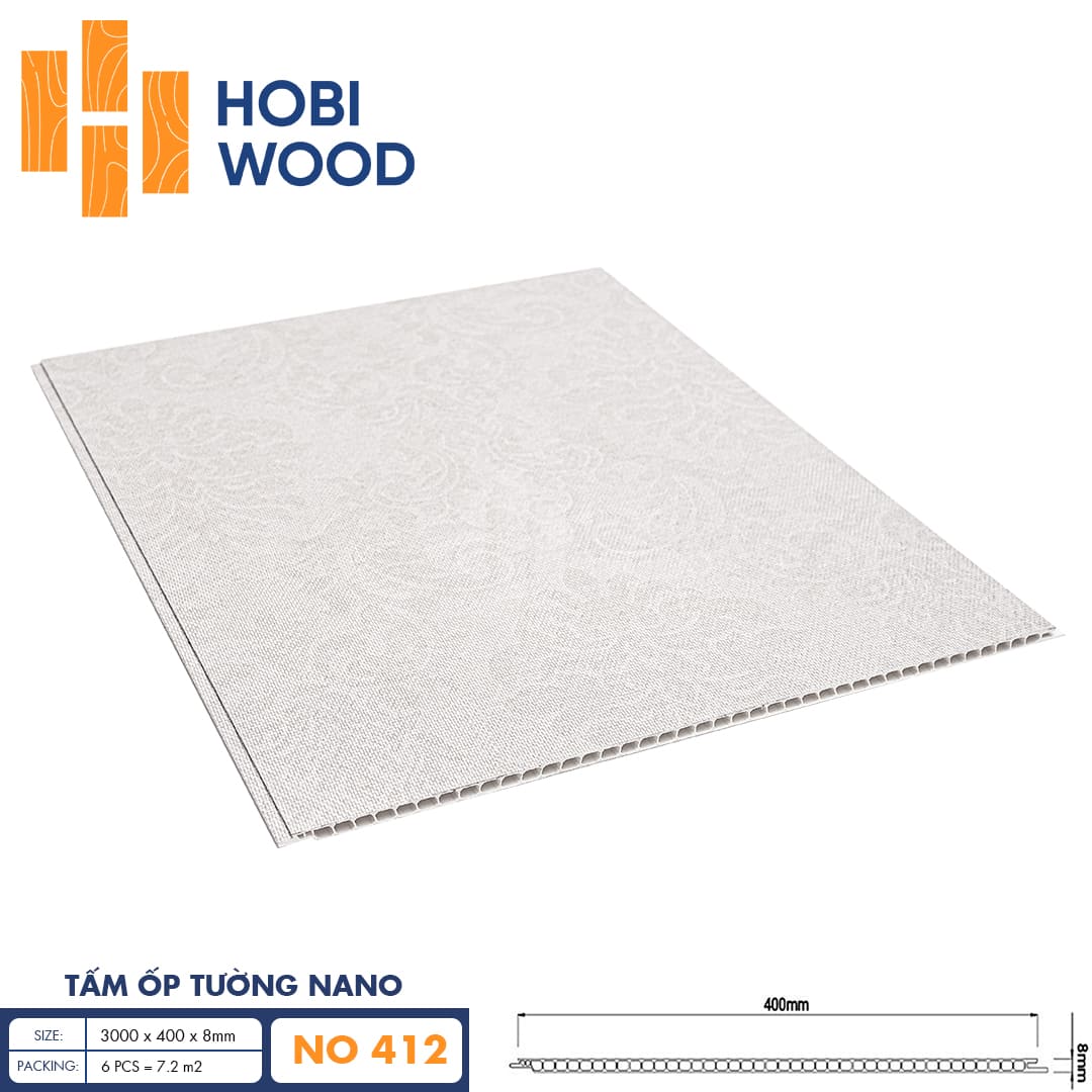 Tấm ốp nano HobiWood 400 NO412