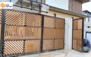 Thanh lam gỗ nhựa Hobiwood làm cổng
