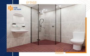Vỉ gỗ nhựa Hobiwood lát sàn nhà tắm giúp hạn chế trơn trượt