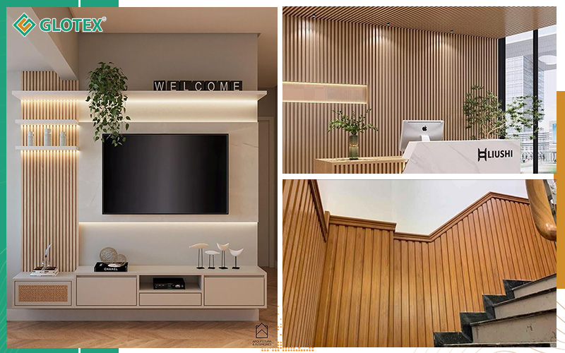 Ứng dụng của tấm ốp tường Glotex