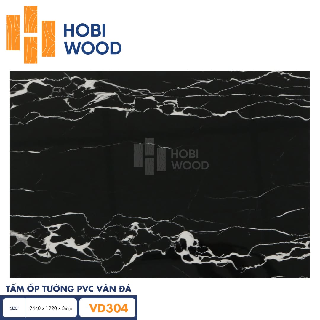 Tấm ốp PVC vân đá HobiWood VD304