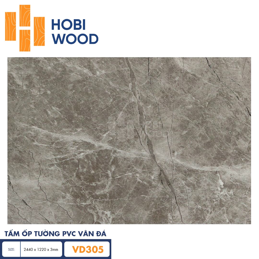 Tấm ốp PVC vân đá HobiWood VD305