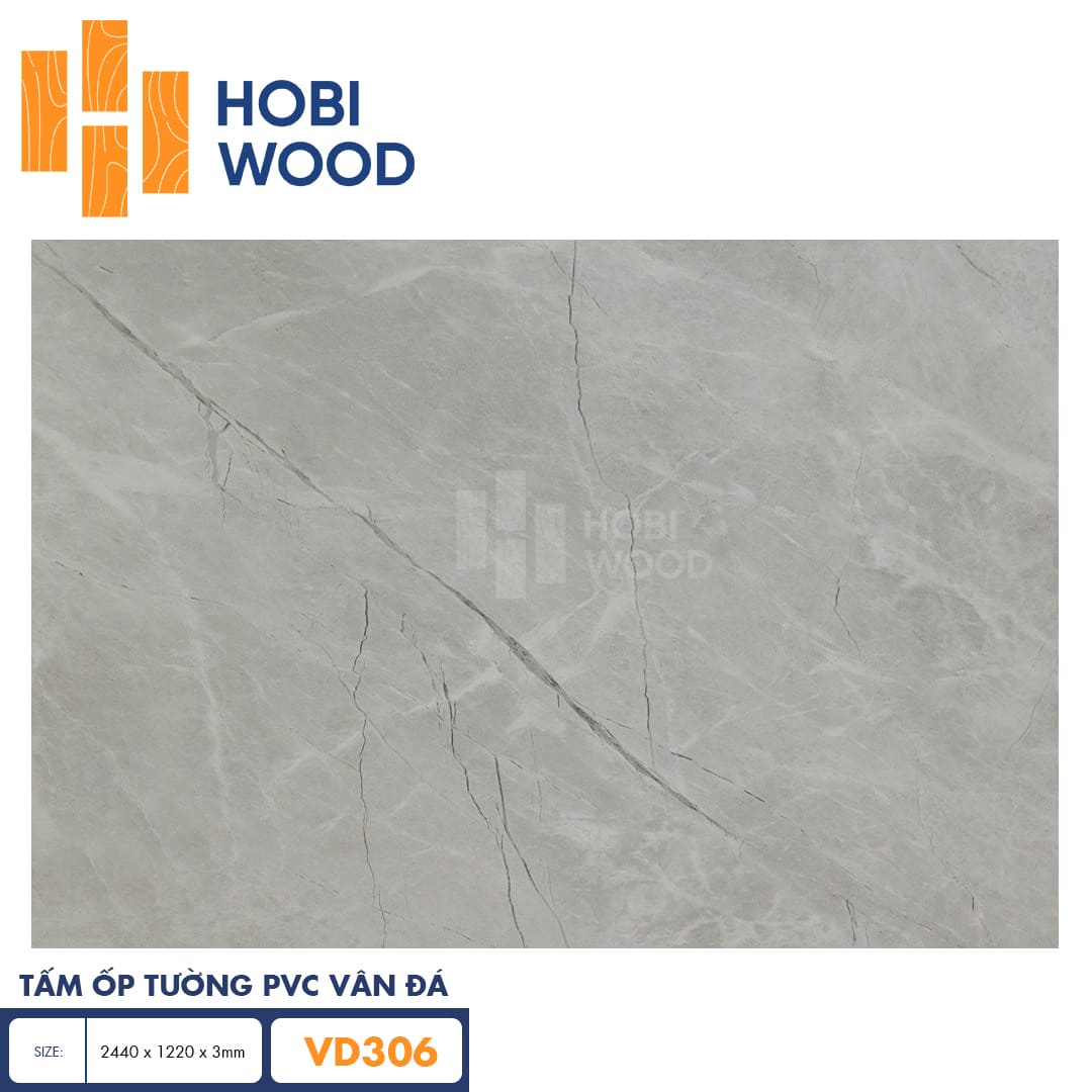 Tấm ốp PVC vân đá HobiWood VD306