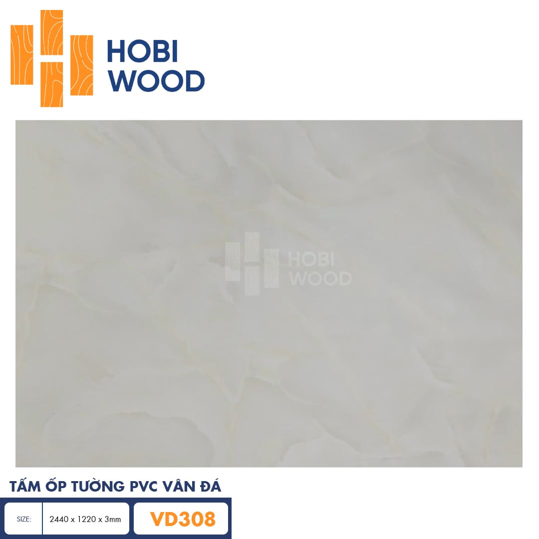 Tấm ốp PVC vân đá HobiWood VD308