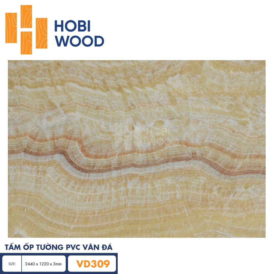 Tấm ốp PVC vân đá HobiWood VD309