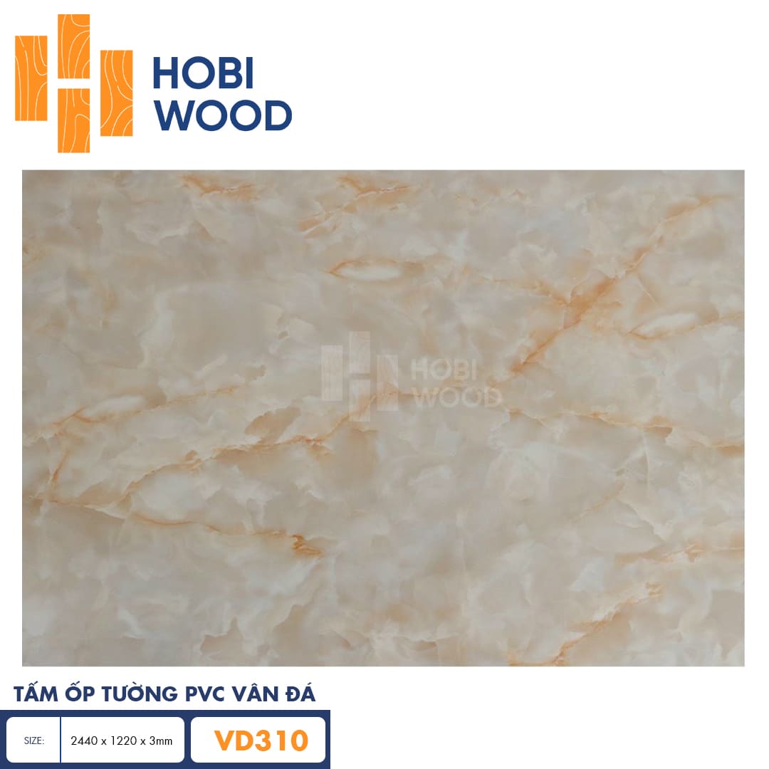Tấm ốp PVC vân đá HobiWood VD310