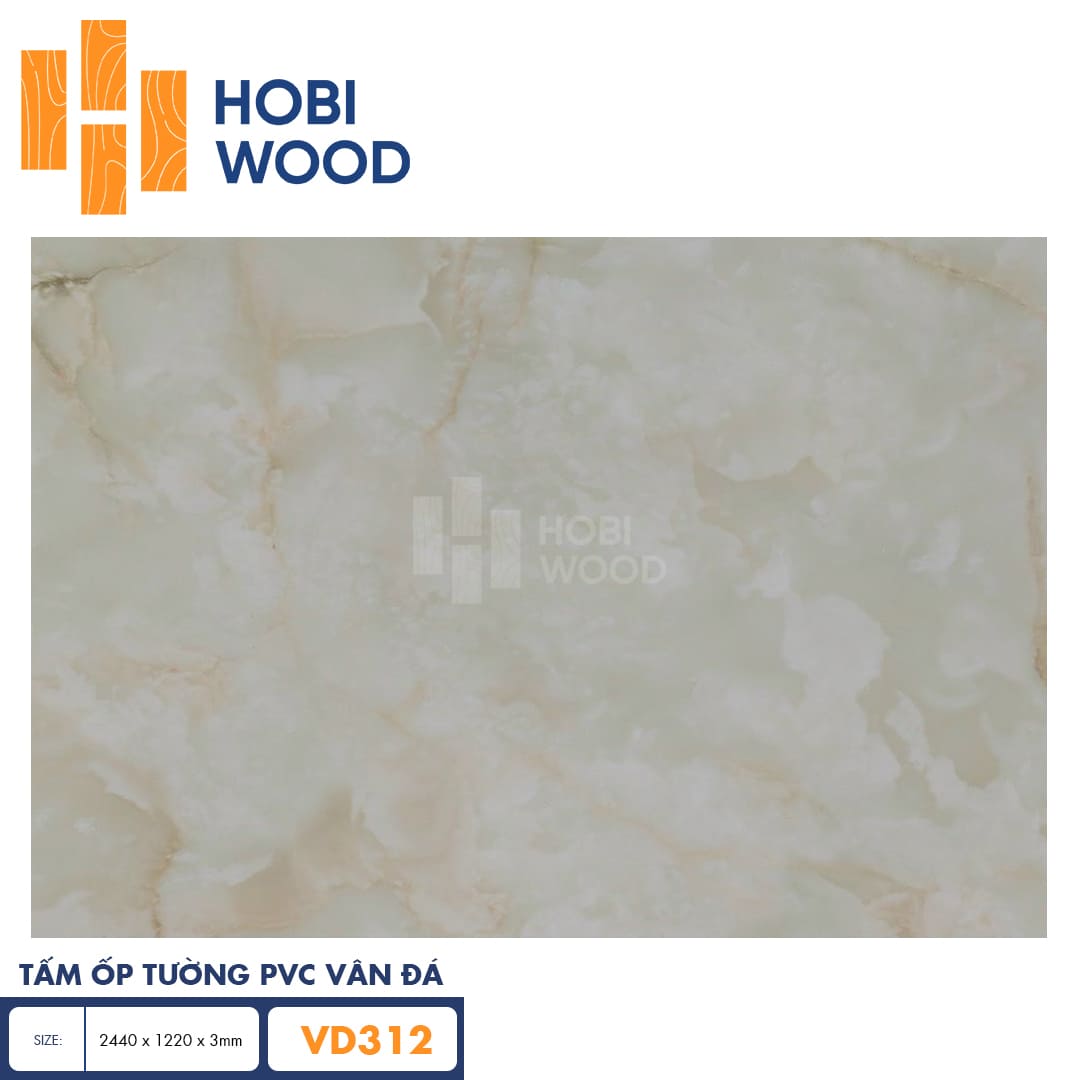 Tấm ốp PVC vân đá HobiWood VD312