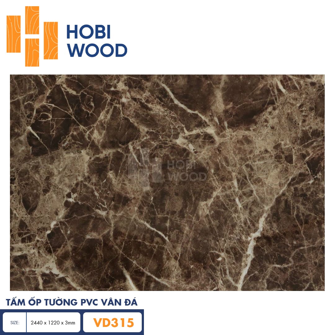 Tấm ốp PVC vân đá HobiWood VD315