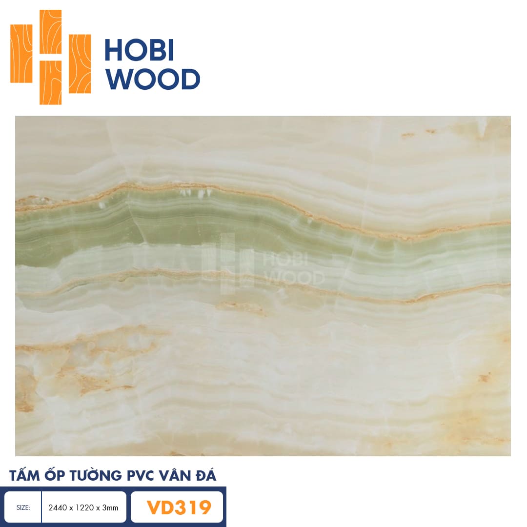Tấm ốp PVC vân đá HobiWood VD319