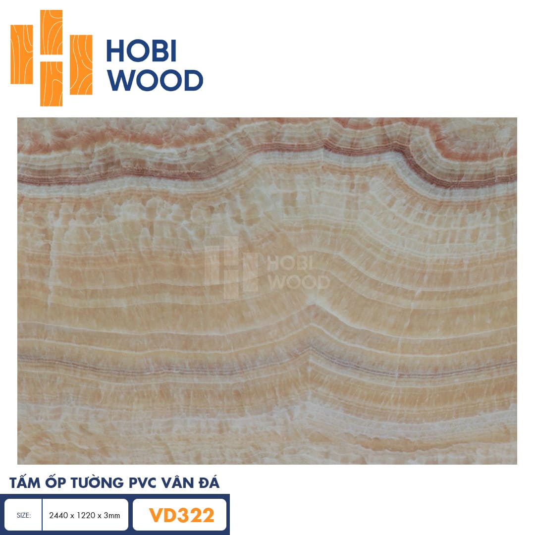 Tấm ốp PVC vân đá HobiWood VD322