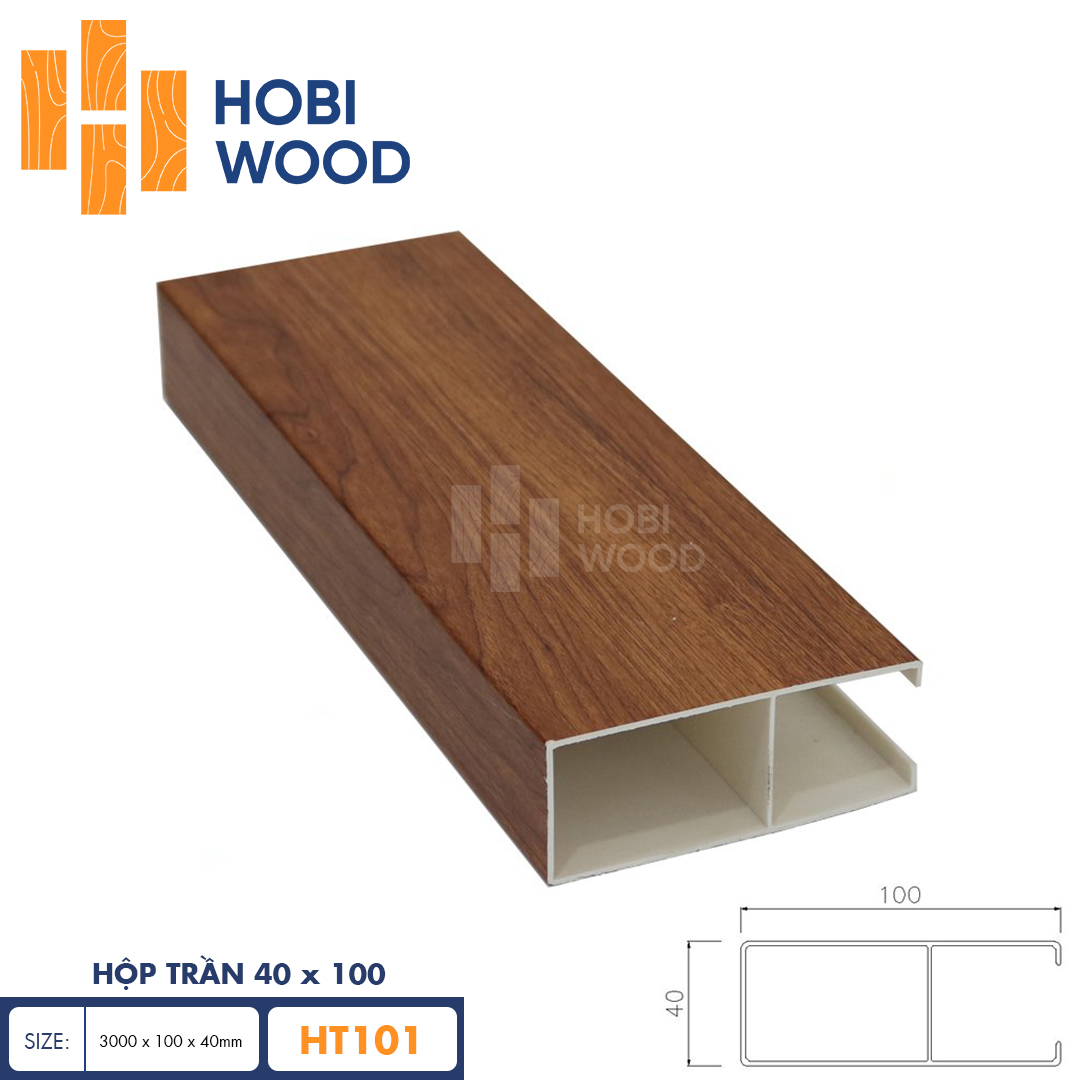 Thanh lam treo trần 40x100 HobiWood HT101