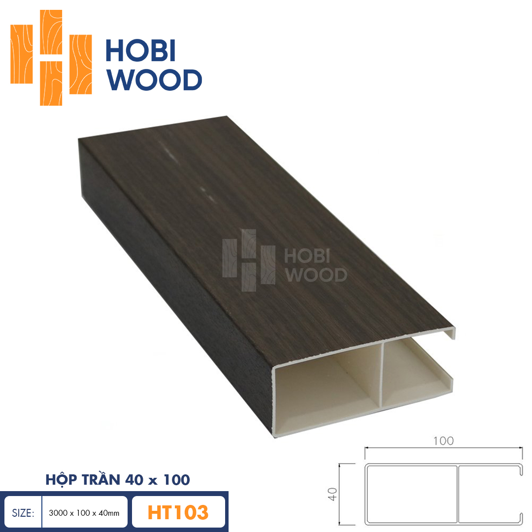 Thanh lam treo trần 40x100 HobiWood HT103